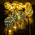 Miniatyrbillede 2 af 5: Led lyskæde Fe-lys VARM HVID 3M 20LEDS USB 3M varm w