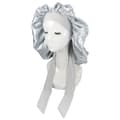Silkeshuva Naturligt lockigt hår Sova Satin Bonnet silver