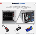 Miniatyrbillede 4 af 5: Enkelt DIN 5\" Bilstereo Radio Trådløs Apple CarPlay Android Auto Bluetooth USB-XF7-