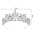 Pikkukuva 5 / 10: Prinsessakristalli Tiarat Rhinestone Hårbåge HOPEA silver