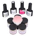 Miniatyrbilde 6 av 11: 10 stk Negle Dipping Powder Sett Neglekunst Pulver Topp Base Coat Gel Børste Manikyrverktøy (C Sett)