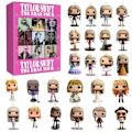 Miniatyrbillede 1 af 5: Julkalender med Taylor Swift til 2024 - 24 Dages Julkalender Nedtællingskalender Ornament Jule-Nøglering Gaveidé Musikelsker A