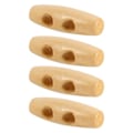 Miniatyrbilde 2 av 4: Vippknappar i tre, 50 stk/lot Horn Vippknappar 2 hull Coat Duffel Retro Craft Hornknapper
