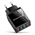Miniatyrbilde 6 av 7: Veggadapter med 4 LED-porter, Oransje orange one size