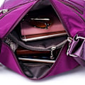 Miniatyrbillede 3 af 8: Vandtæt Crossbody-håndtaske i nylon med enkel aksel Brown