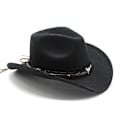 Miniatyrbillede 4 af 5: Vestlig Cowboy Topphat Filthat Sort