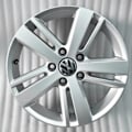 Miniatyrbillede 4 af 5: 4-pak - Volkswagen VW navkapsler / navkapslemblem - Bil sølv