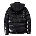 Miniatyrbillede 5 af 5: Herre vinter kort skinnende ståkrave vandtæt hætte dunjakke sort sort black black XL