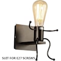 Miniatyrbilde 5 av 5: Vegglampe, industriell lampe, retro lampe kreativ E27 jern