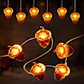 Miniatyrbilde 4 av 5: Thanksgiving-dekorasjon 3D Ekorre lysstreng 4m 40 LED Vanntett