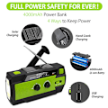 Miniatyrbillede 7 af 9: 4000mAh vevradio med solcellelygte og powerbank orange