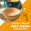 Miniatyrbilde 4 av 5: 100-pakning Air Fryer Papir - Brun