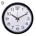 Miniatyrbild 2 av 3: Rund Väggklocka Sovrum Köksklockor Quartz Silent Movement Heminredning Black