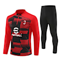 Pikkukuva 1 / 2: 2425 AC Milan jalkapallon treenipuku pitkillä hihoilla ja puolipitkällä vetoketjulla, syksy ja talvi, aikuisille ja lapsille Punainen-FA2- Red 2XL