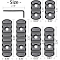 Miniatyrbillede 3 af 3: Picatinny Rail Sektion 3,3,5,5,7,7 Slot, komplett med Mlock-system, Picatinny Rail-sæt med 13 T-møtrikker & 13 skruer & unbrakonøgle -