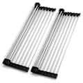 Miniatyrbilde 1 av 9: Oppvaskstativ Tørkestativ i rustfritt stål Rullbart Sammenleggbart-XF5- 2-Pack