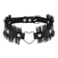 Miniatyrbillede 1 af 5: Choker Halskæde Punk Rock Gotisk Hjerte Choker Halskæde