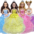 Miniatyrbilde 1 av 5: 8-delt komplett kjoledukke jente prinsesse kostyme bytte kjole bryllup L