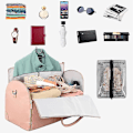 Miniatyrbillede 5 af 5: Carry On Garment Bag, Stor PU-læder Duffelväska til kvinder, Vandtætte tøjposer XC Black