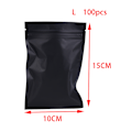Miniatyrbillede 1 af 5: 100 stk. matsort varmeforseglelige poser Genlukkelige Zip Lock Pak L L