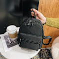 Pikkukuva 10 / 10: Mini Naisten Reppu Nylon Pieni Koululaukku Rento Reppu black