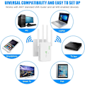 Miniatyrbilde 7 av 8: WiFi-repeater 1200 Mbps, WiFi-signalforsterker Dual Band 2,4 GHz og 5 GHz WiFi-nettverksforlenger med lang rekkevidde