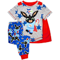 Miniatyrbild 1 av 4: Bing Bunny Pojkar Lång Pyjamas Set 2-3 År Grå/Blå/Röd 2-3 Years Grey/Blue/Red