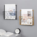 Miniatyrbild 3 av 5: Metallväggmonterad tidningsförvaring för hemmet B-rose red L