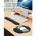 Miniatyrbild 5 av 5: Ergonomisk handledsstöd för musmatta, bekvämt handledsstöd för tangentbord, handledsstöd i minnesskum för tangentbord, musmatteset svart