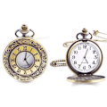 Miniatyrbillede 8 af 10: Steampunk Vintage Stil Kvarts Lommeur Med Kæde 8