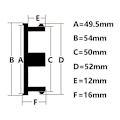 Miniatyrbillede 2 af 2: 4 stk. 54mm (52mm-50mm) Bil Fælg Navkapsel Auto Bil Hjul Centerkapsler Navkapsel Støvdæksel Dæksler Sort Krom Sølv