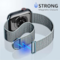 Miniatyrbillede 4 af 5: Metallrem kompatibel med Apple Watch 40 mm 38 mm 41 mm Lyseblå - WELLNGS Lyseblå Light Blue 42/44/45/49mm