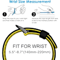 Miniatyrbillede 5 af 5: Quickfit 26 mm silikone blødt sportsvandtæt åndbart armbånd til Garmin Fenix 5X Plus, Fenix 6X Pro/safir, Enduro, Tactix Bravo Svartgul