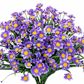 Miniatyrbild 1 av 3: Konstgjorda Daisyblommor Utomhus Falska Blommor Dekoration Konstgjorda Växter Utomhus Grönska Buskar Blomma, Lila