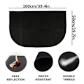 Miniatyrbillede 1 af 7: Brandssikker Matte til Pejs, Ildsted, Grill - Gulvbeskyttelse 50X100CM