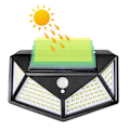 Miniatyrbillede 1 af 5: Solcellelamper - Bevægelsessensor - 100 LED 60 Watt - (4 stk)