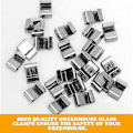 Miniatyrbilde 3 av 5: 100 stk Drivhusklemmer for glass - rustfritt stål Drivhusvindusklemmer Glassrutefester - 50 stk drivhus