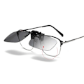 Miniatyrbillede 3 af 7: Klips-på Solbriller Sort Glas 40x58mm sort black