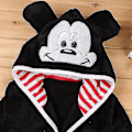 Miniatyrbild 2 av 4: 2023 Barn Pojkar Flickor Mickey Mouse Huvtröja Fleece Badrock Badrock Djur Nattkläder_c Black