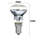 Miniatyrbilde 2 av 5: Ersättningslampe for lavalampe E14 R39 30W Spotlight Skru inn glødepære Klar reflektor Spotlys Pærer La  [dB] Transparent