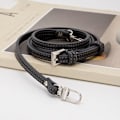 Miniatyrbild 1 av 5: Väska Transformation Tillbehör för Longchamp mini Väskremmar Stansfri axelrem i äkta läder Crossbody Conversion Hängspänn Dark grey-silver Strap