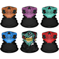 Miniatyrbilde 1 av 2: 6 stk Halv Ansikts Hals Hodeplagg Ansiktsmaske Hodebånd Ansiktsmaske Bandana Halsduk Hodeplagg Halsvarmer Varmer, for Sykling Motorsport Fiske