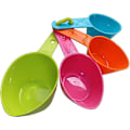 Miniatyrbillede 1 af 5: 4 stk Måleskeer til Dyrefoder i Plast - Måleskeer til Hunde, Katte, Fugle, Køkkenudstyr (Tilfældig Farve)