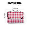 Pikkukuva 2 / 5: Kannettava piknikviltti Extra Large Ulkoilma Hiekka- ja Vettähylkivä Punainen Neliö red square 180*200cm