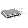 Miniatyrbillede 3 af 3: Låsbart Flyveboks Portable Aluminiumlegering Kasse Bærbar Kasse Værktøjskasse Sort 37x28.5x7.5cm Sort Black 37x28.5x7.5cm