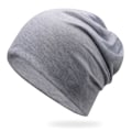 Miniatyrbillede 5 af 6: Kvinde Mænd Smart Hue Tynd Hip-hop Blød Stræk Slouchy Skull Cap N dark gray