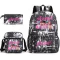 KPop Demon Hunters Backpack Students School Bag Pencil Case Shoulder Bag 3-piece Set _a A Lightning Black-FA- Lightning Black Style D