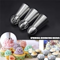 Miniatyrbillede 4 af 6: 3 store sprøjtetips / dyser - Rustfrit stål silver
