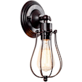 Miniatyrbilde 1 av 8: Retro vegglampe, industriell belysning, justerbar sokkel, rusten w