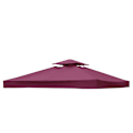 Miniatyrbilde 2 av 3: Paviljongtak erstatning tak presenning erstatning paviljong tak beskyttelse paviljong utendørs hage grill 3x3M Burgundy